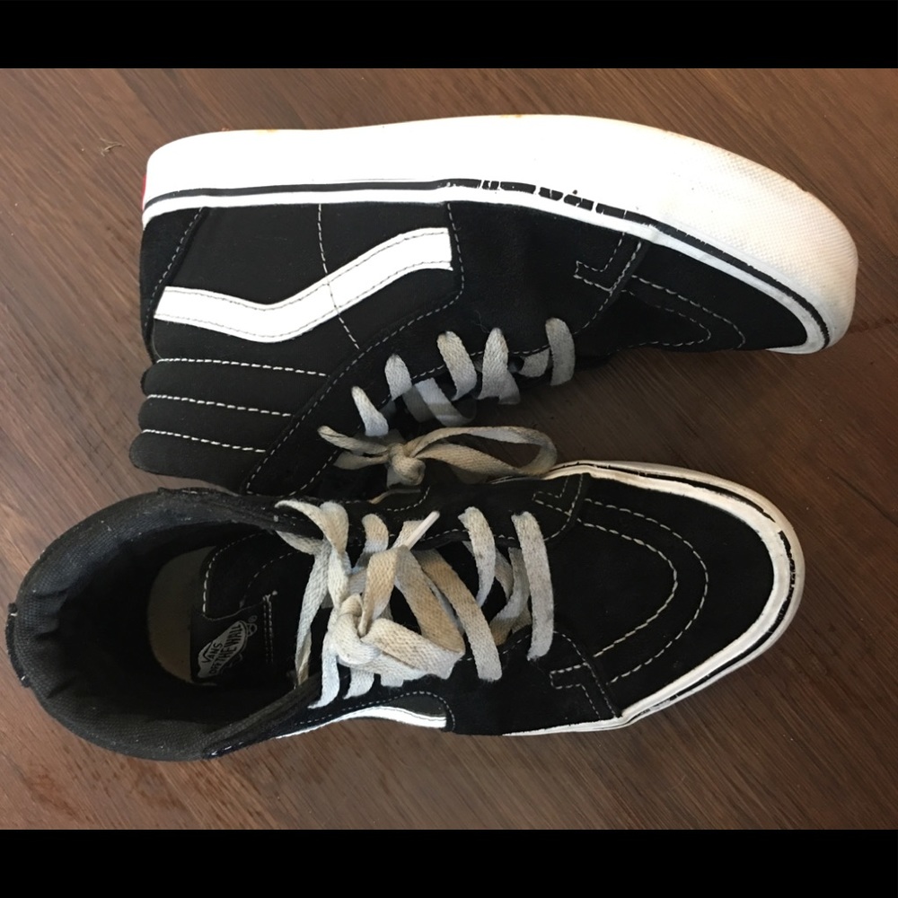 Black & white vans sneaker shoes